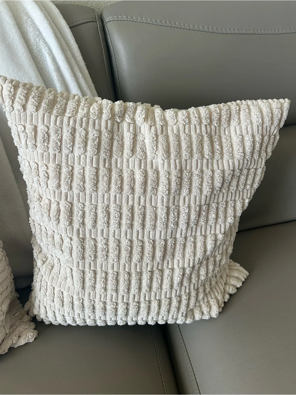Neutral Textured Throw Pillows - Set of 2